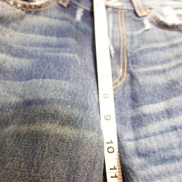 Carmar Jeans Womens 25 Cotton Denim Ripped Distress Straight High Rise Zip Fly - Picture 5 of 12